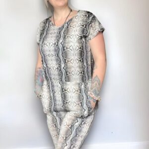 Snake Print Cap Sleeves Jumpsuit.jpg