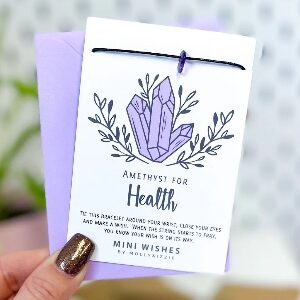 Amethyst For Health Crystal Mini Wish Bracelet