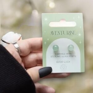 Aventurine Crystal Stud Earrings