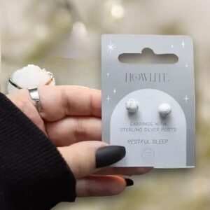 Howlite Crystal Stud Earrings