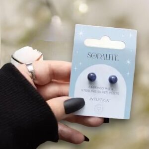 Sodalite Crystal Stud Earrings